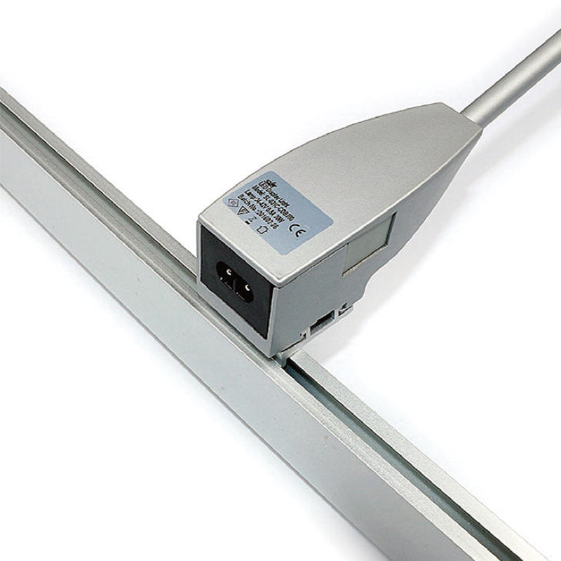 Linear light mounting clip for fabric lightboxes – aluminum track slider trade show hardware