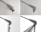 LED exhibition light mounted on banner stand using adapter
