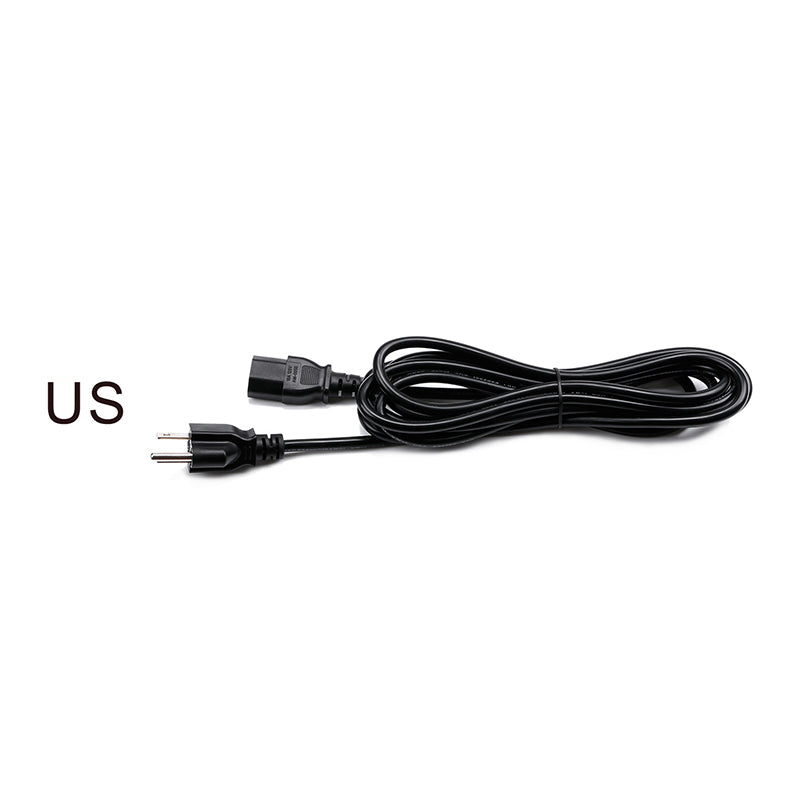 Black IEC C13 Power Cord US Plug (NEMA 5-15P) 3M for Trade Show Display Lights