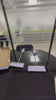 Original tabletop recording of two 35W LED exhibition arm lights before and after switch-on.